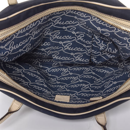 Gucci Canvas Boulevard Boston Navy Cream 5 of 10