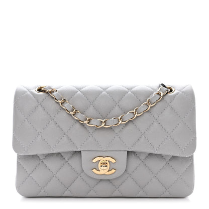 Chanel Caviar Quilted Small Double Flap Grey 1 of 10