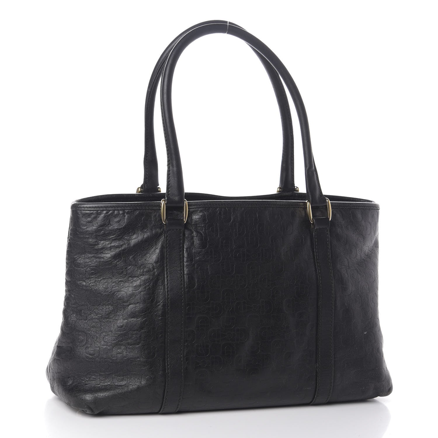 Gucci Calfskin Horsebit Embossed Joy Tote Black 3 of 10