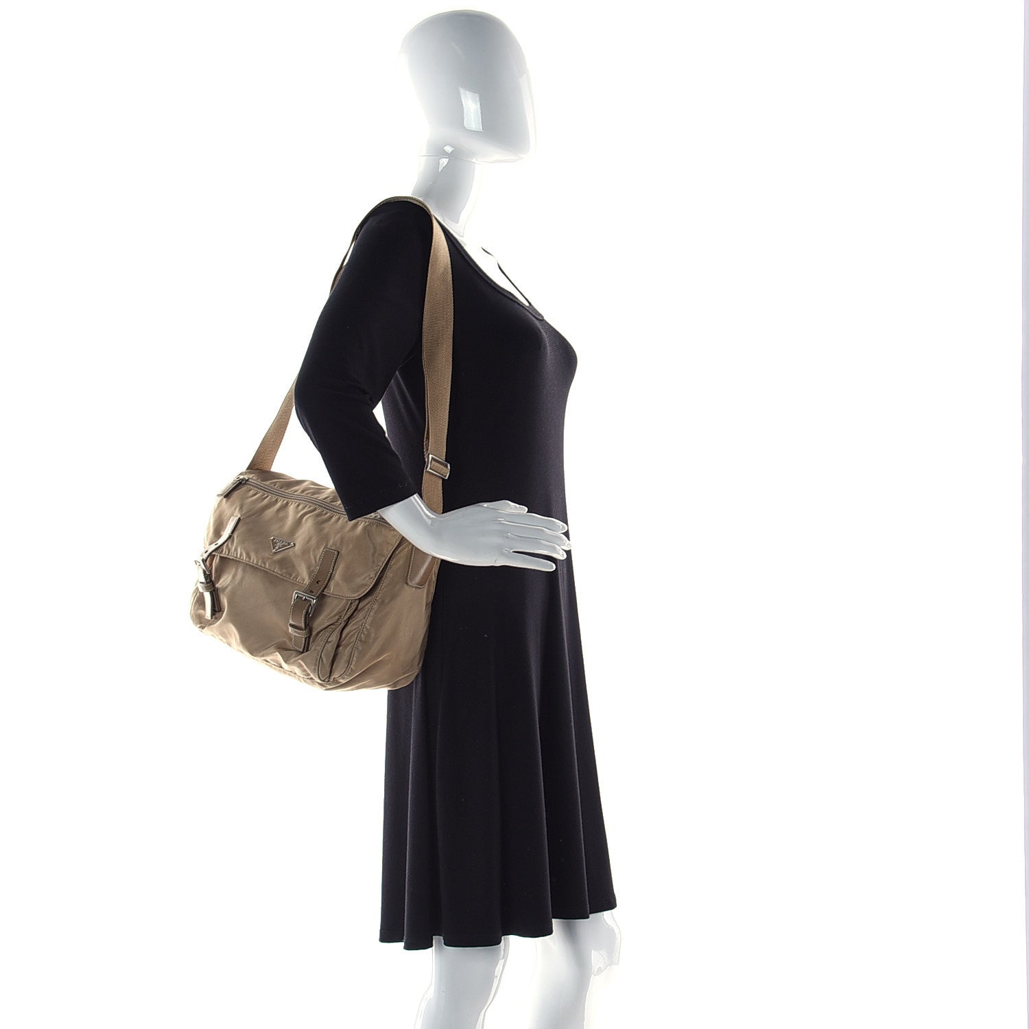 Prada Nylon Vela Sport Messenger Bag Cammello 2 of 12