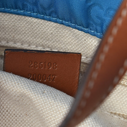 Gucci Nylon Monogram Large Tote Blue 7 of 12