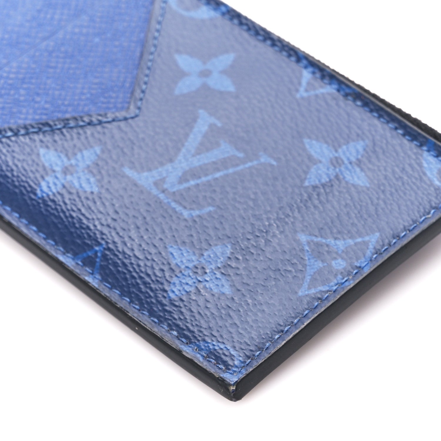 Louis Vuitton Monogram Taiga Coin Card Holder Cobalt 9 of 9