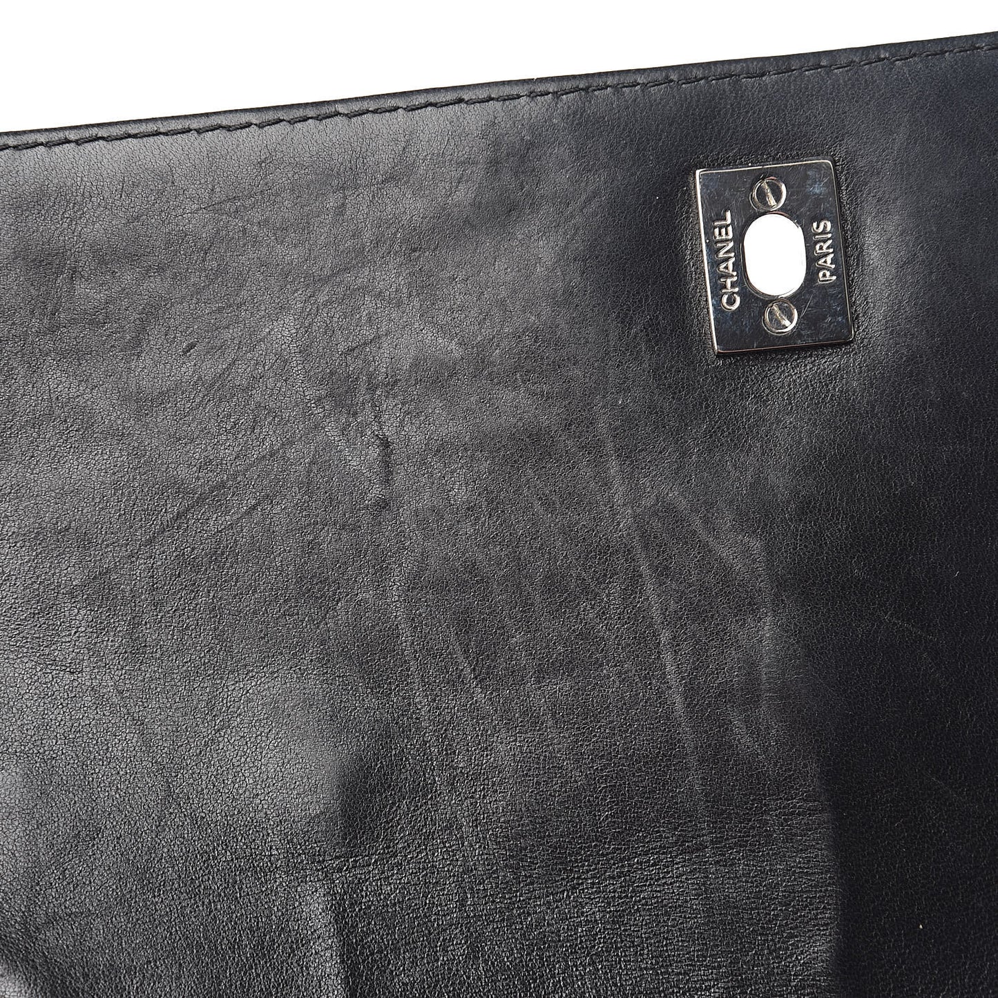 Vinyl Quilted In the Business Flap Bag Black