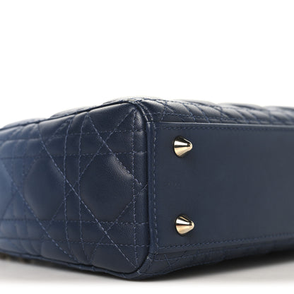 Christian Dior Lambskin Cannage Gradient Small My ABCDior Lady Dior Indigo Blue 9 of 13