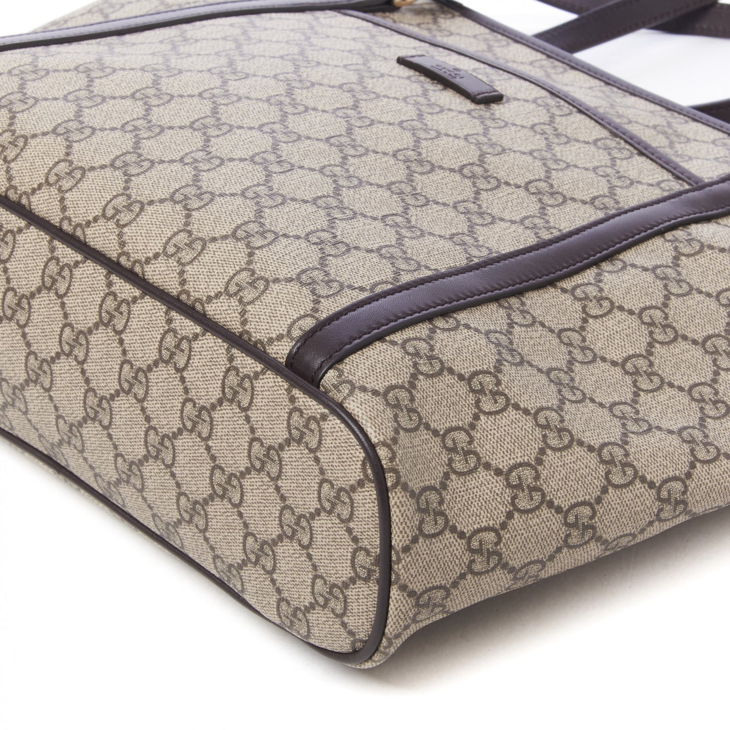 GG Supreme Monogram Medium Joy Tote Dark Brown