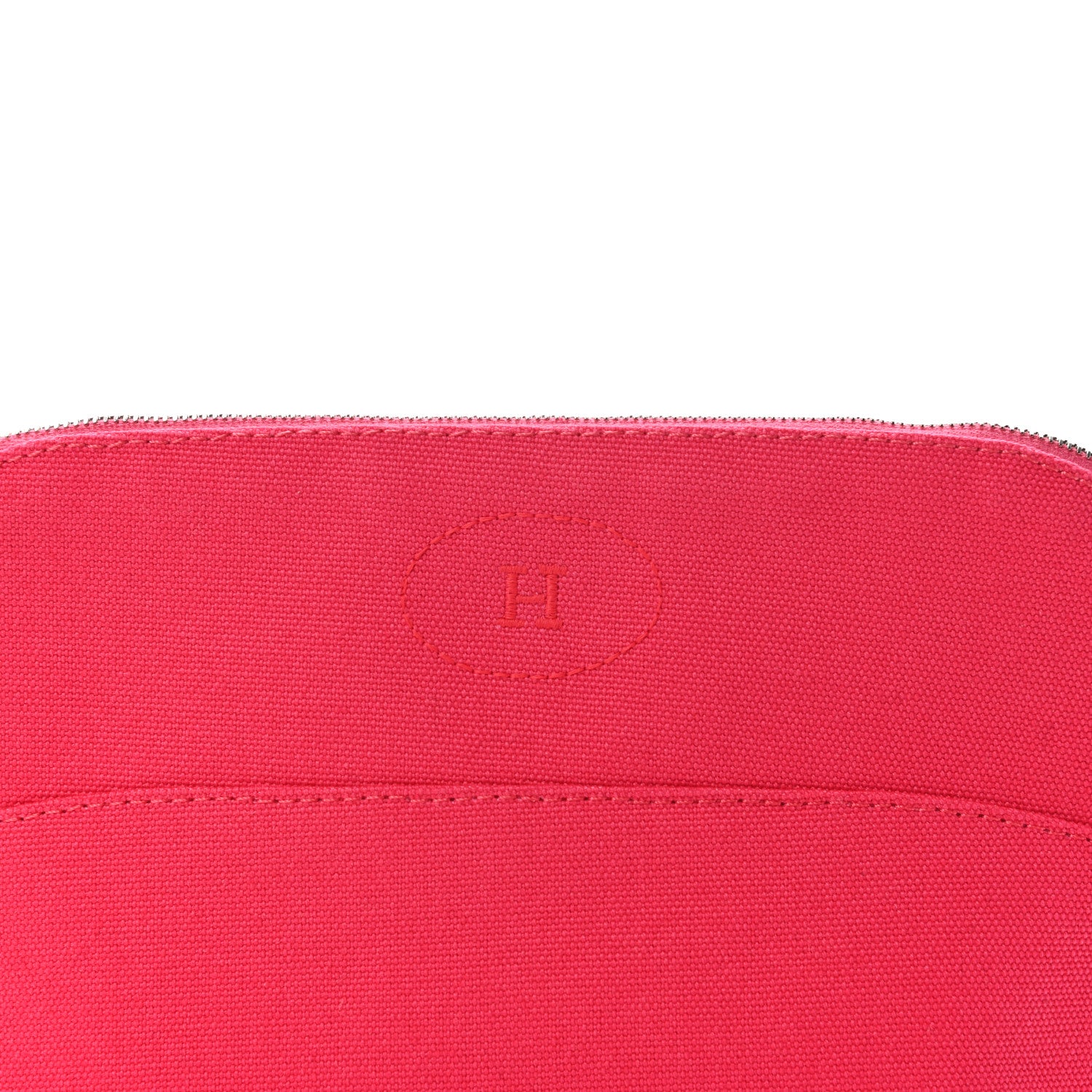 Hermes Cotton Canvas Mini Bolide Travel Cosmetic Pouch Hibiscus 7 of 10