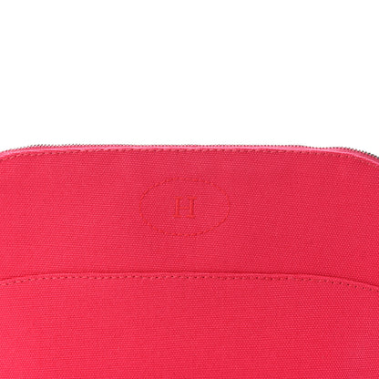 Hermes Cotton Canvas Mini Bolide Travel Cosmetic Pouch Hibiscus 7 of 10