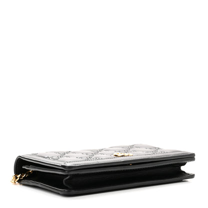 Gucci Calfskin GG Matelasse Chain Wallet Black 3 of 7