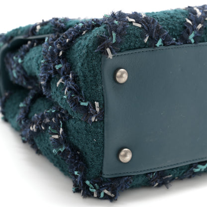 Chanel Tweed Lizard Quilted Small Coco Handle Flap Green Multicolor 9 of 10