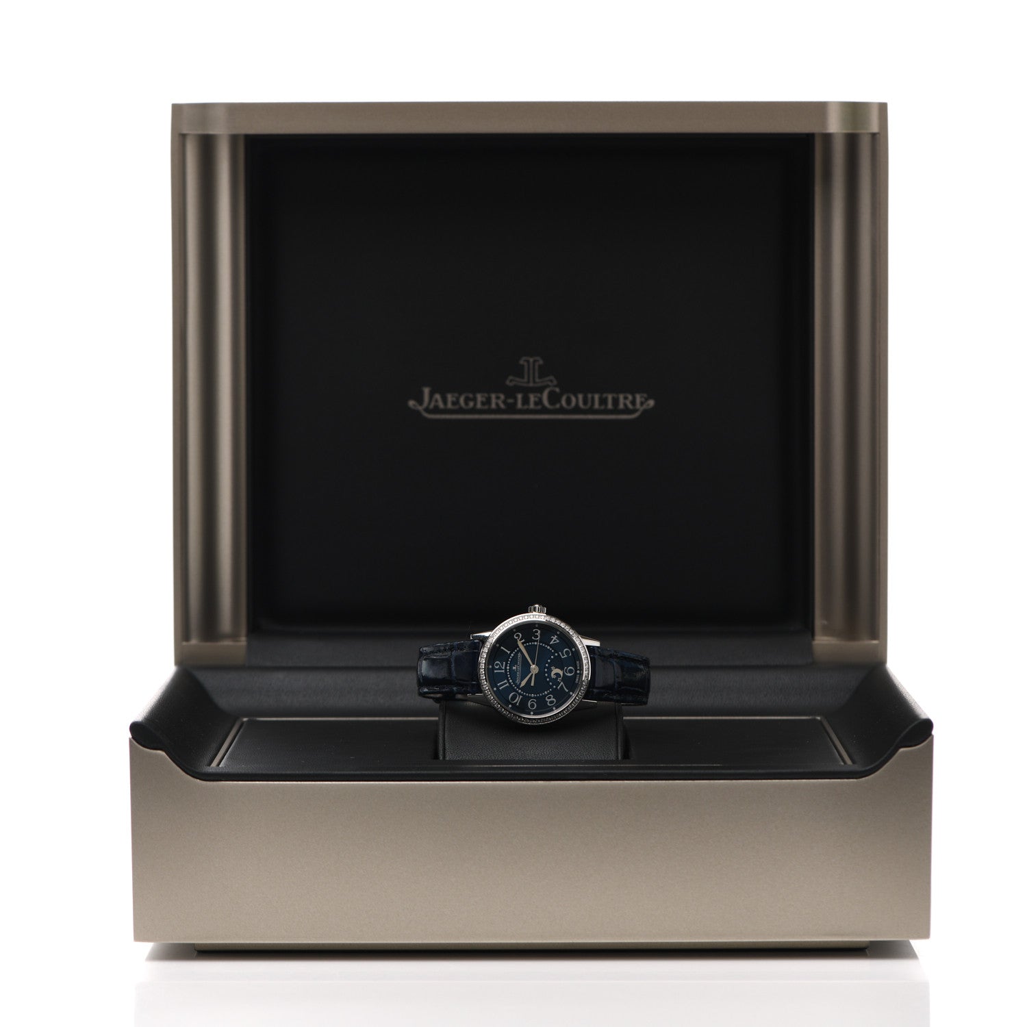 Jaeger-LeCoultre Stainless Steel Alligator Diamond 29mm Rendez-Vous Classic Day & Night Automatic Watch Blue Q3468480 5 of 5