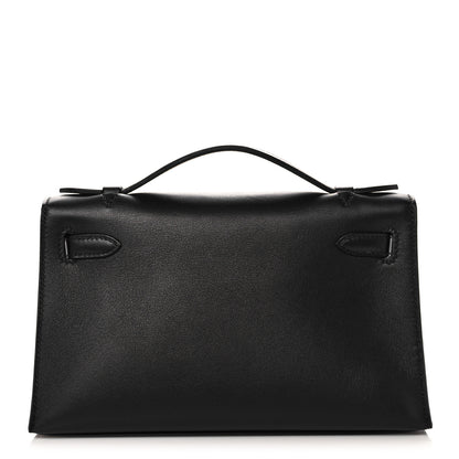 Hermes Swift Kelly Pochette Clutch Black 4 of 29