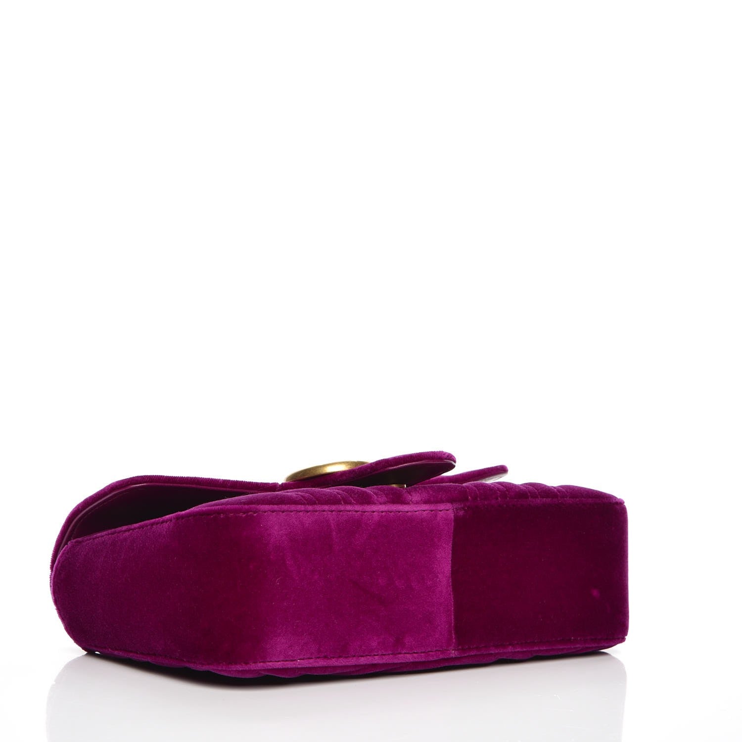 Gucci Velvet Matelasse Mini GG Marmont Shoulder Bag Fuchsia Violet Cyclamen 5 of 8