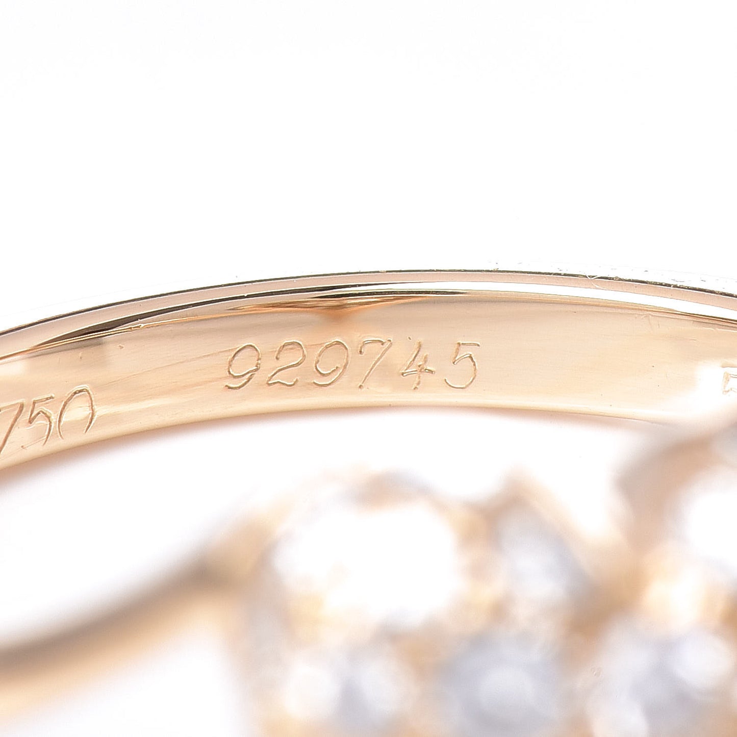 18K Yellow Gold Diamond Heart Ring 51 5.75