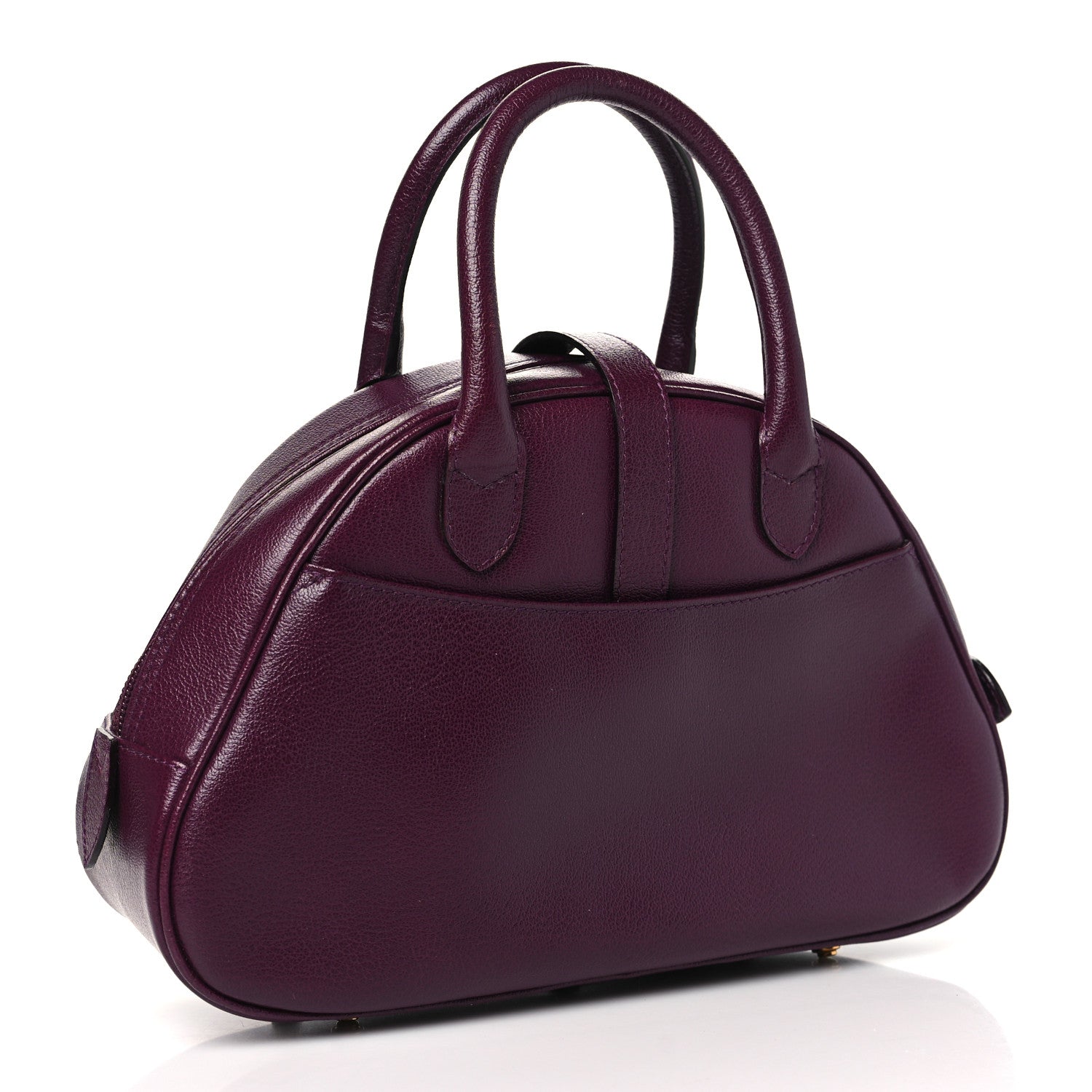 Christian Dior Calfskin Mini Saddle Bowler Purple 3 of 13