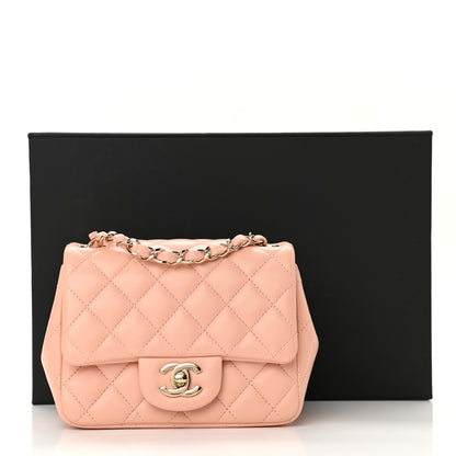 Chanel Lambskin Quilted Mini Square Flap Light Pink 10 of 10