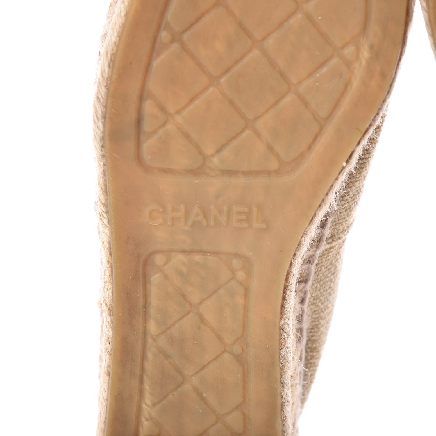 Chanel Linen Sequin CC Espadrilles 36 Beige Black 9 of 13