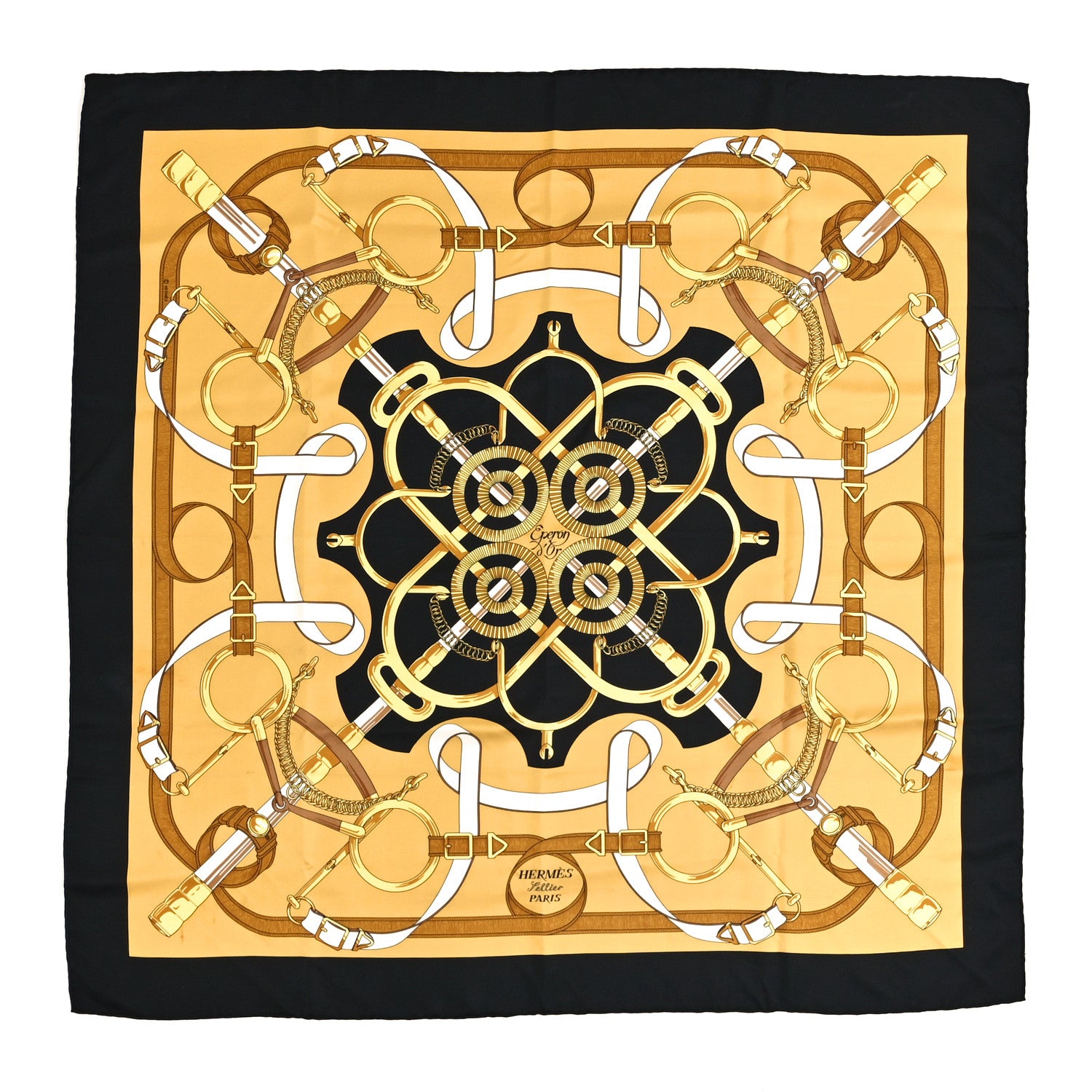 Hermes Silk Eperon D'Or Scarf 90 1 of 4