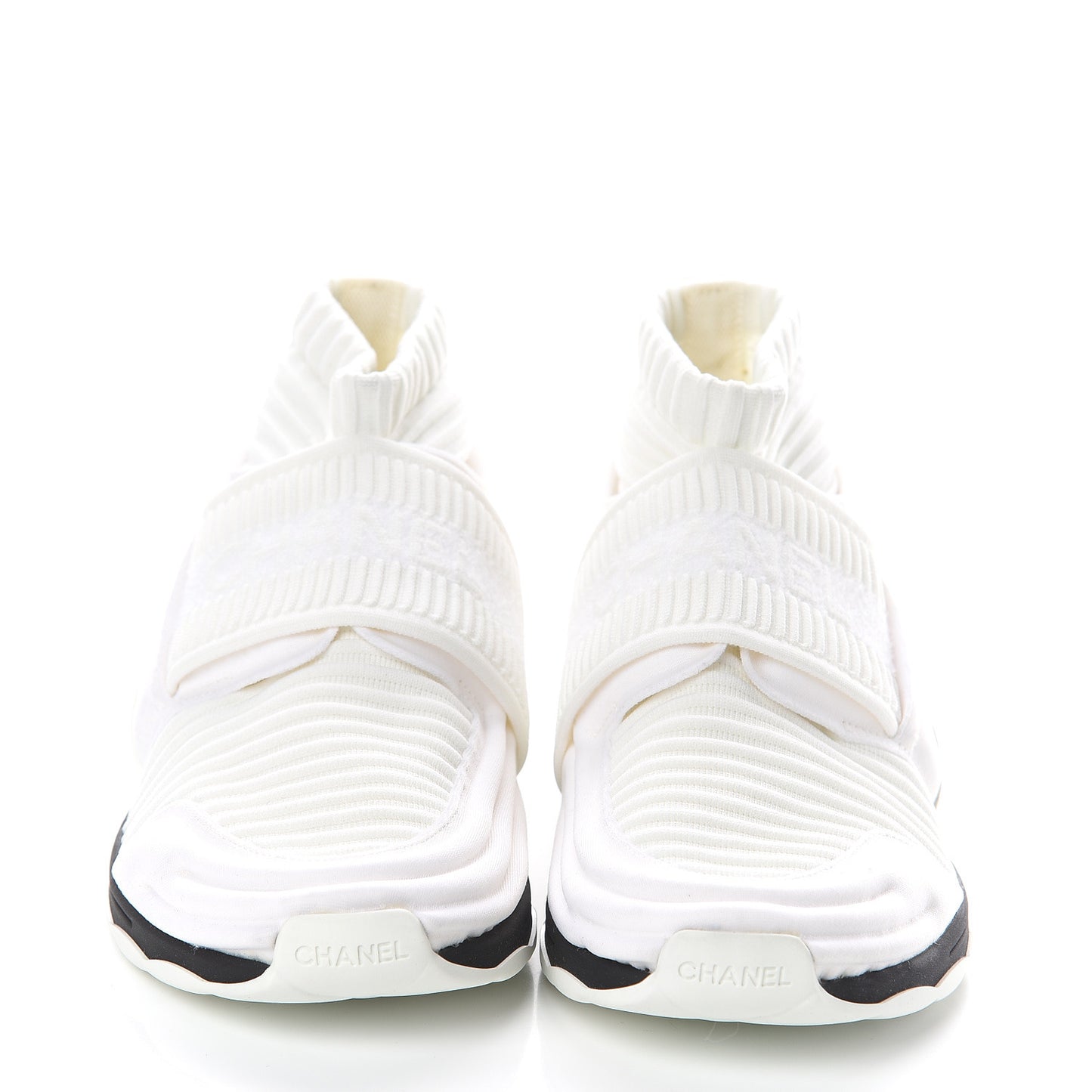 Stretch Fabric CC Sneakers 35 White