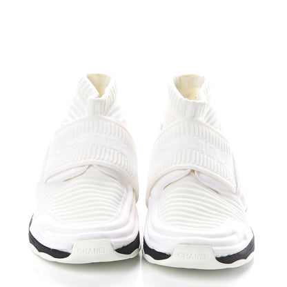 Chanel Stretch Fabric CC Sneakers 35 White 2 of 7