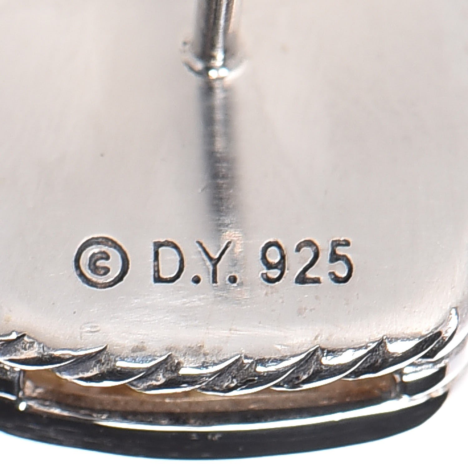 David Yurman Sterling Silver Diamond Prasiolite 7mm Petite Albion Earrings 4 of 4