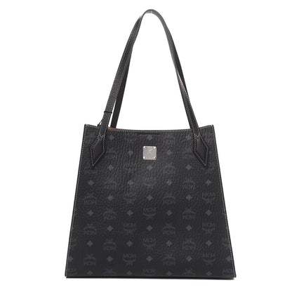MCM Visetos Medium Yris Shopper Tote Black 1 of 8