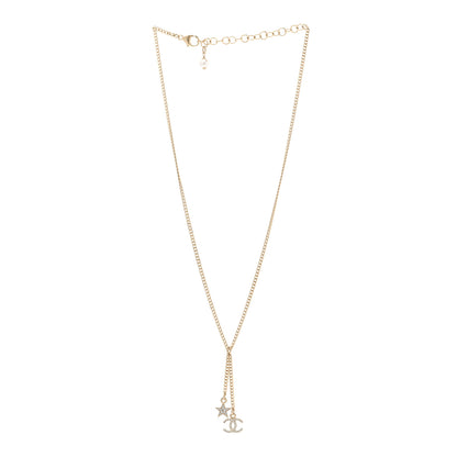 Chanel Pearl Crystal CC Star Necklace Gold 3 of 6