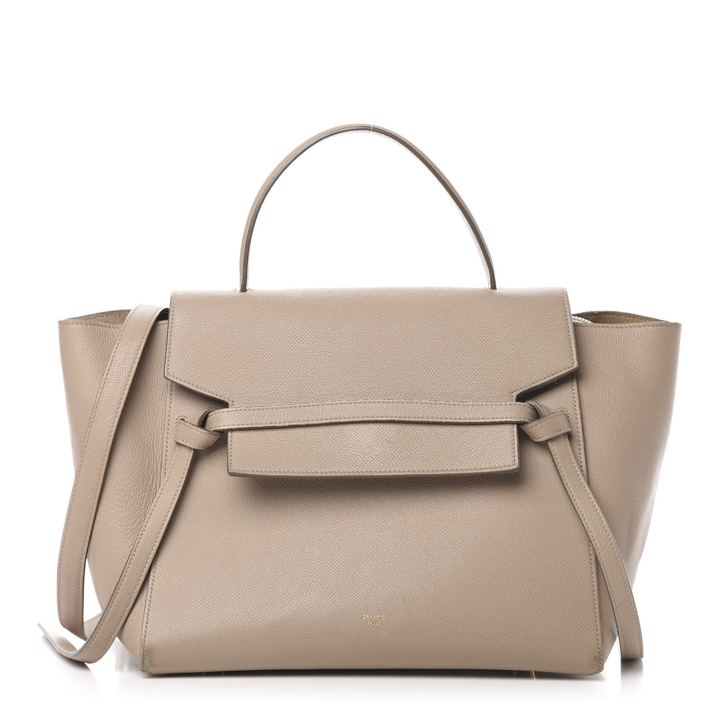 Grained Calfskin Mini Belt Bag Light Taupe