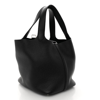 Hermes Taurillon Clemence Picotin Lock 22 MM Black 3 of 10