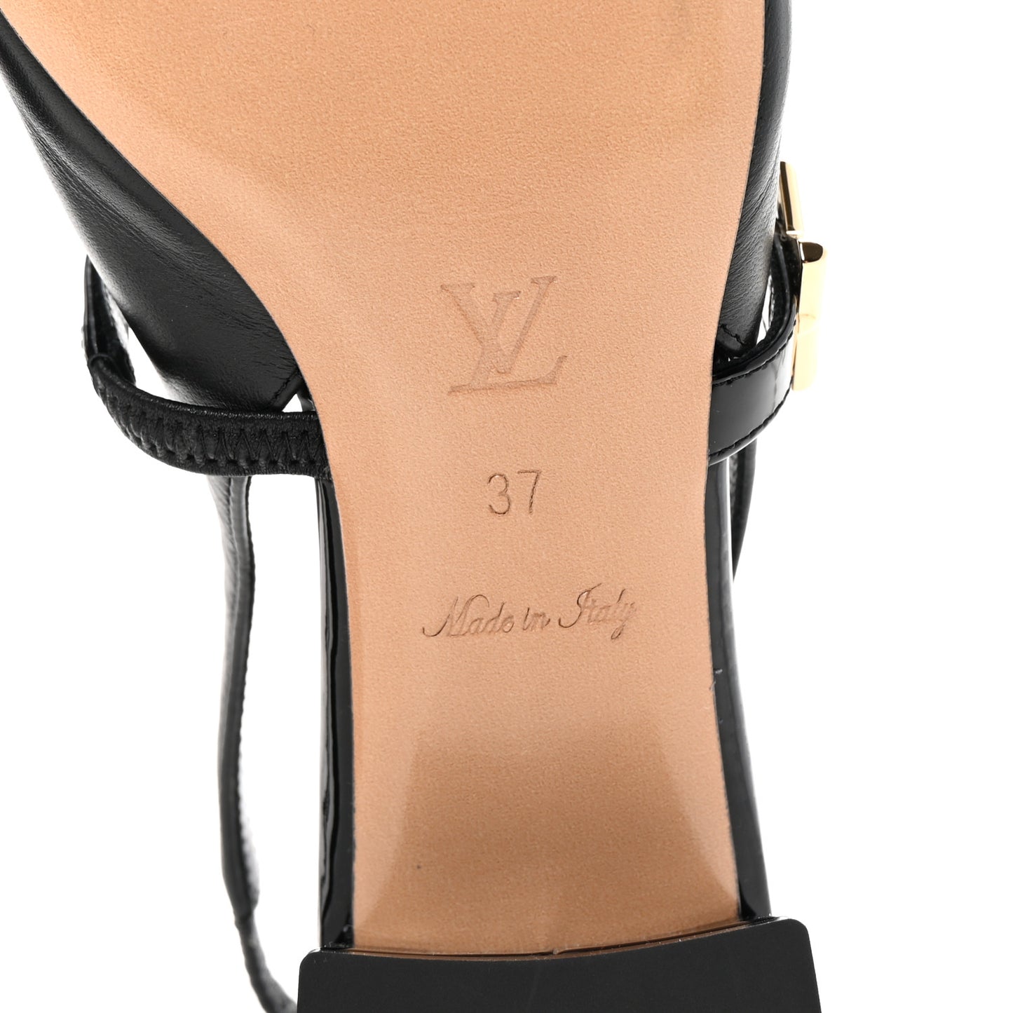 Lambskin Patent Romy Slingback Pumps 37 Black