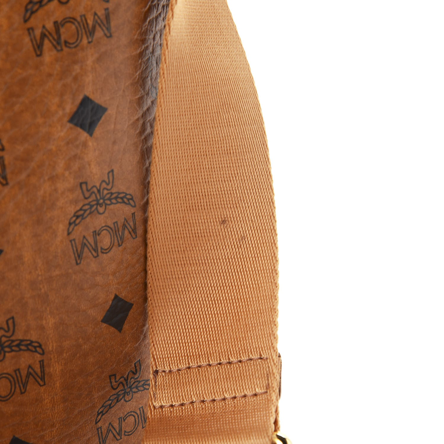 MCM Calfskin Visetos Munich Lion Messenger Cognac 8 of 10