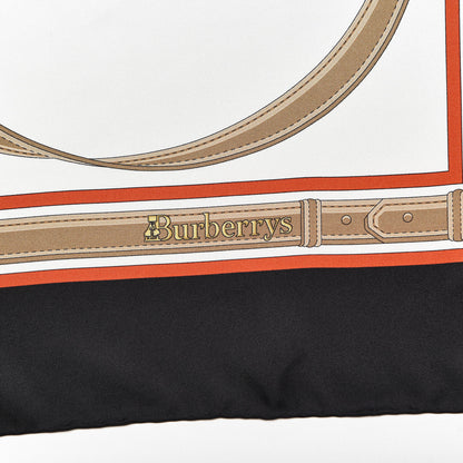 Burberry Silk Two Lovers Belt Print Scarf Black 5 of 5