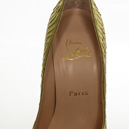 Christian Louboutin Watersnake Bambou 140 Pumps 37.5 Chartreuse 7 of 7