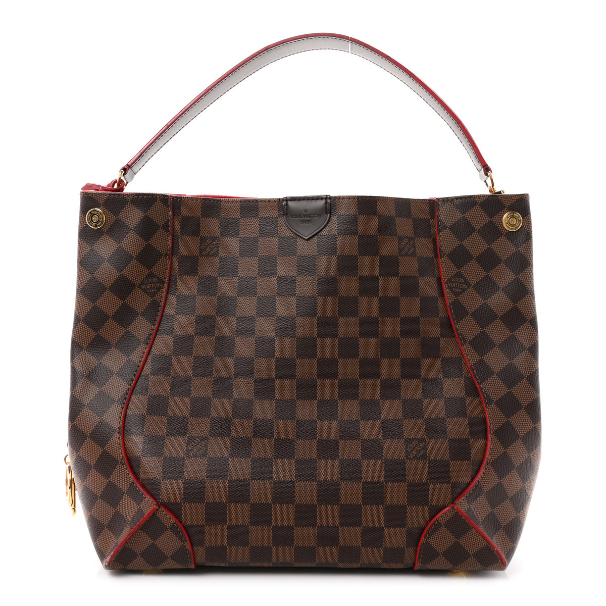Louis Vuitton Damier Ebene Caissa Hobo Cherry 1 of 10