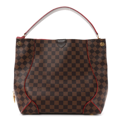 Louis Vuitton Damier Ebene Caissa Hobo Cherry 1 of 10