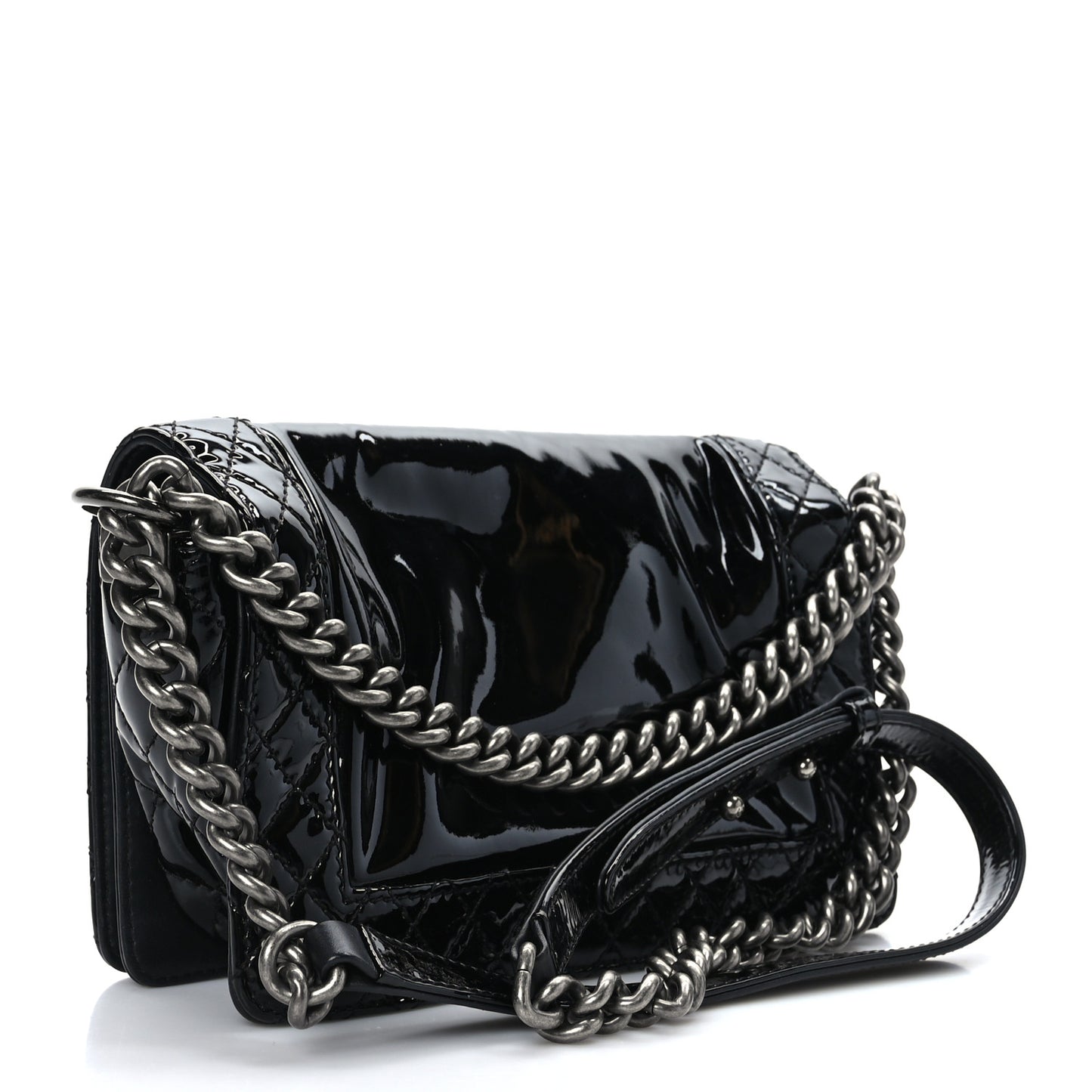 Patent New Medium Boy Reverso Flap Black