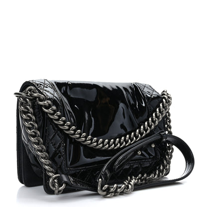 Chanel Patent New Medium Boy Reverso Flap Black 3 of 9