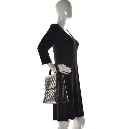 Chanel Caviar Quilted Jumbo Kelly Flap Black 2 of 10