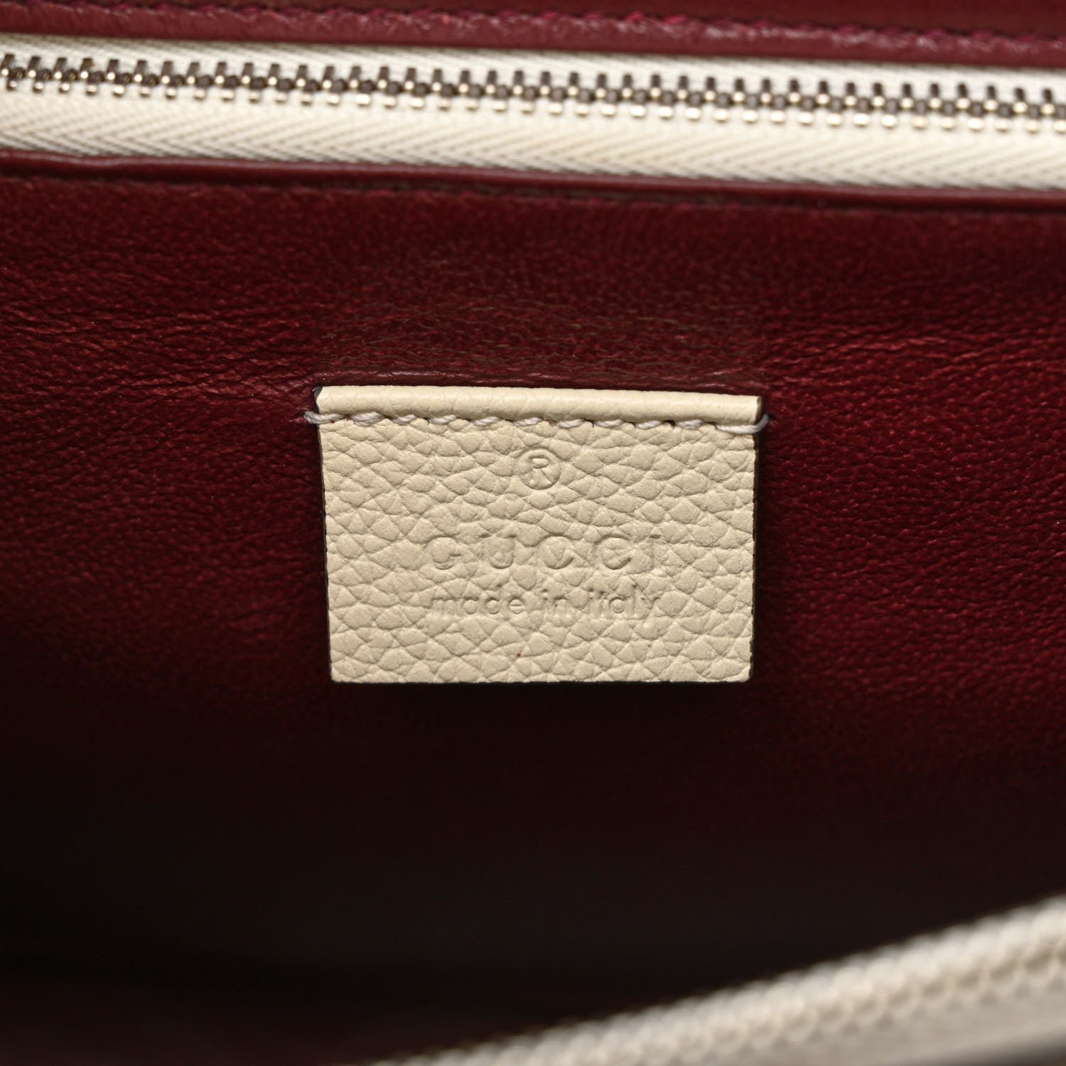 Gucci Grainy Calfskin Small Zumi Top Handle Bag Mystic White 6 of 14