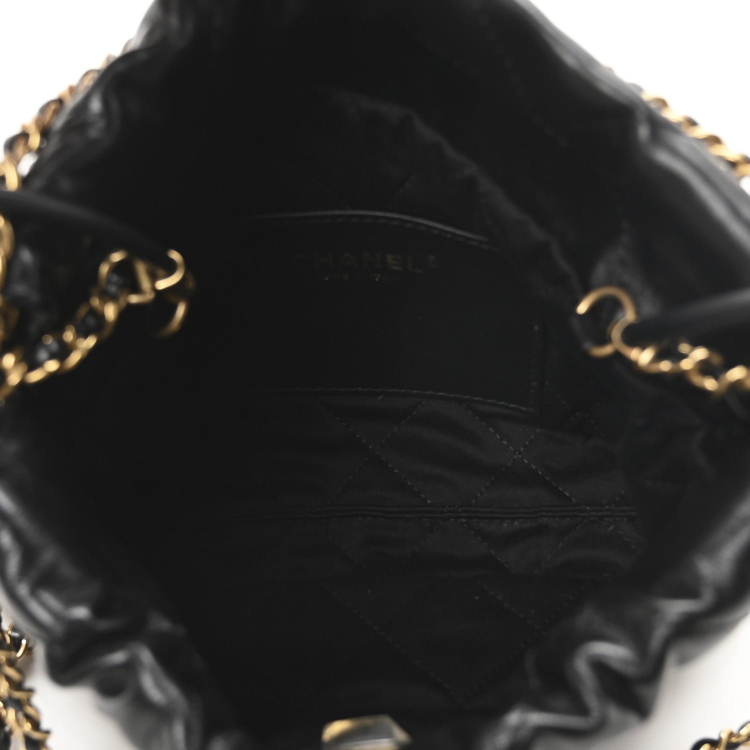 Chanel Shiny Calfskin Quilted Mini Chanel 22 Black 4 of 10