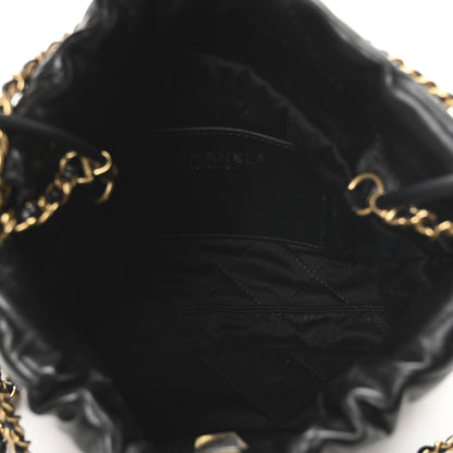 Chanel Shiny Calfskin Quilted Mini Chanel 22 Black 4 of 10