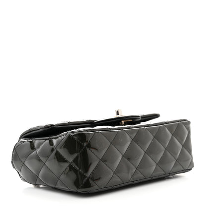 Chanel Striated Patent Quilted Mini Rectangular Flap Black 4 of 10