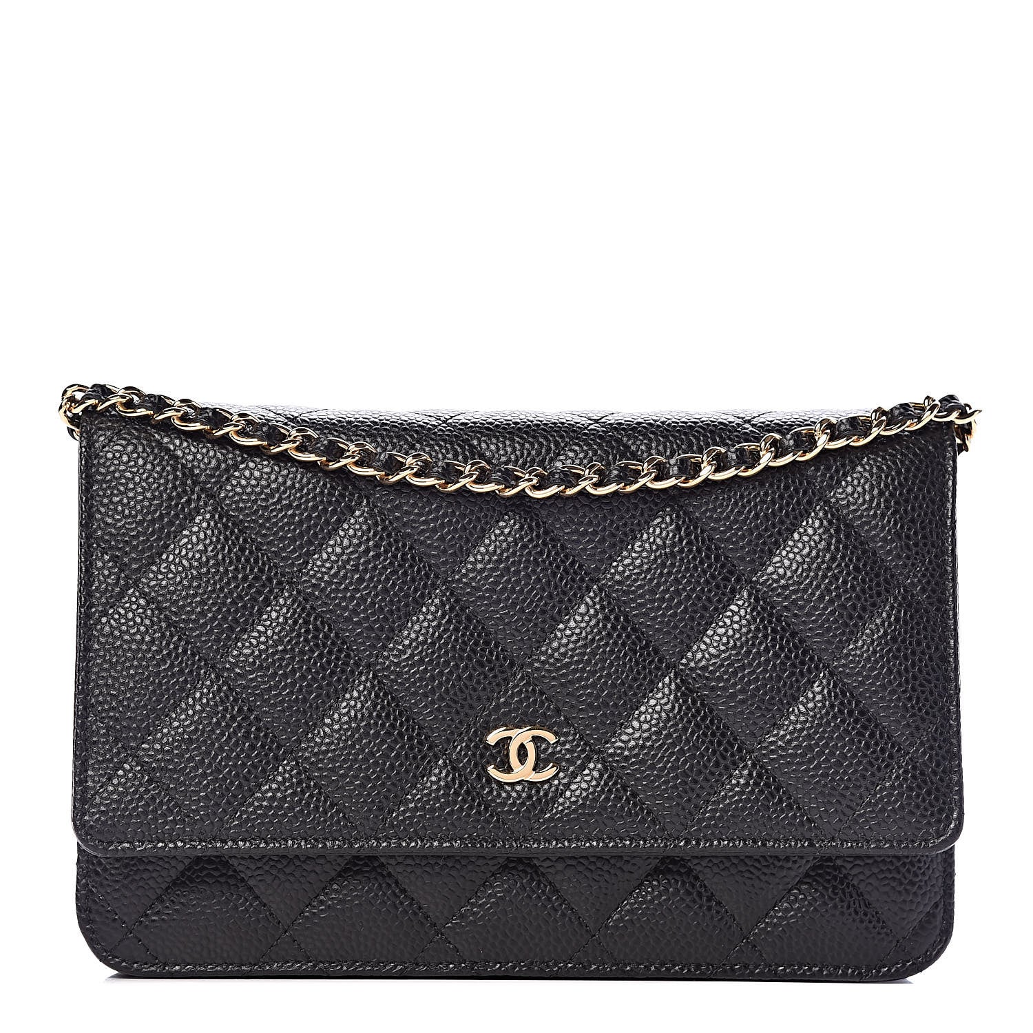Chanel Caviar Quilted Wallet On Chain WOC Black 1 of 12