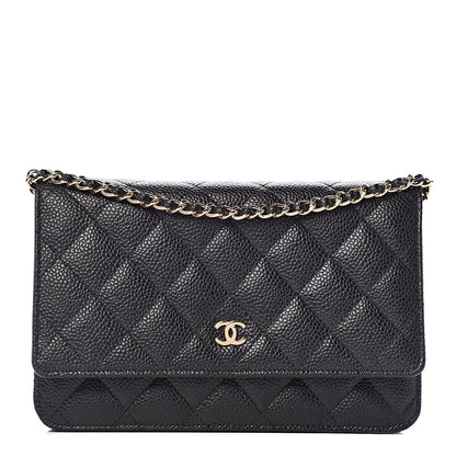 Chanel Caviar Quilted Wallet On Chain WOC Black 1 of 12