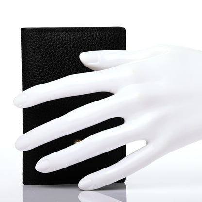 Alexander McQueen Grained Calfskin Skull Card Holder Black 2 of 7