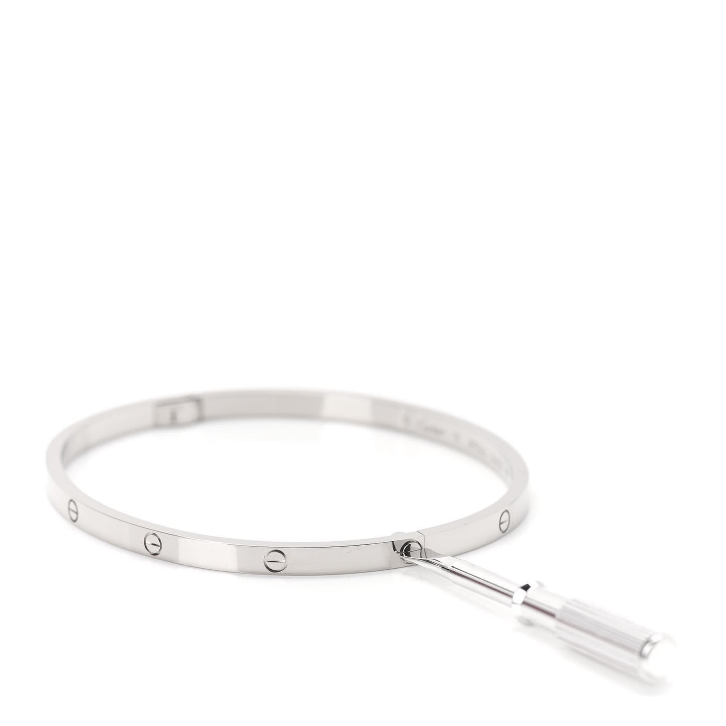 18K White Gold Small LOVE Bracelet 19