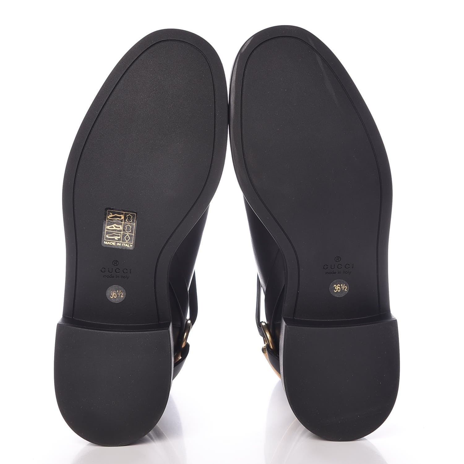 Gucci Calfskin Tess Horsebit Ankle Boots 36.5 Black 5 of 7