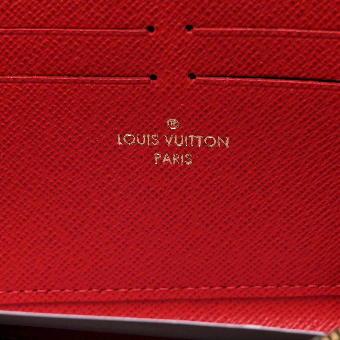 Damier Ebene Clemence Wallet Cherry