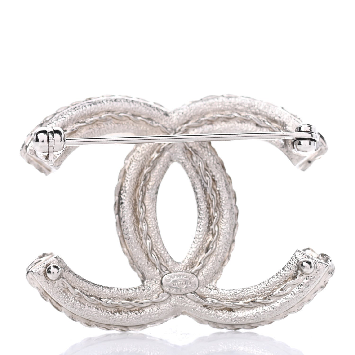 Chanel Crystal CC Brooch Gold Black 3 of 5