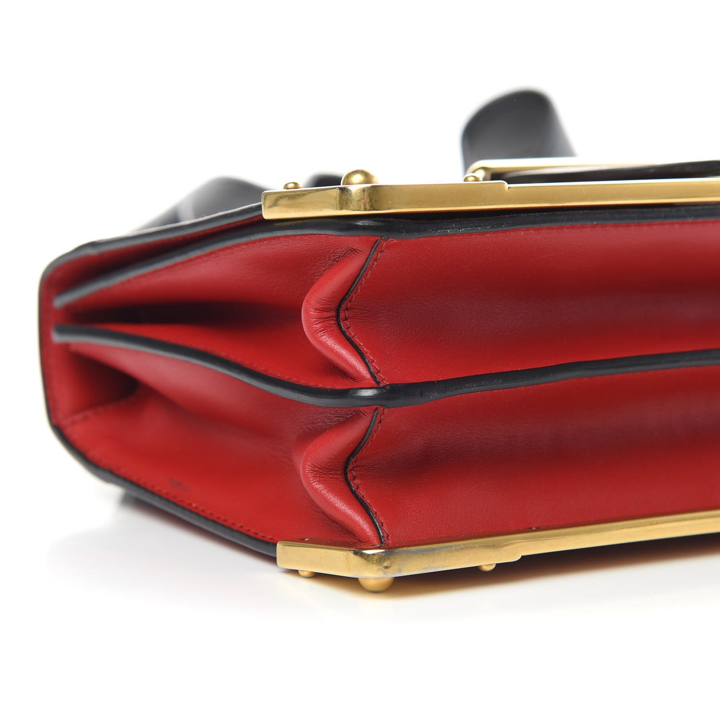City Calfskin Saffiano Cahier Bag Fuoco Black
