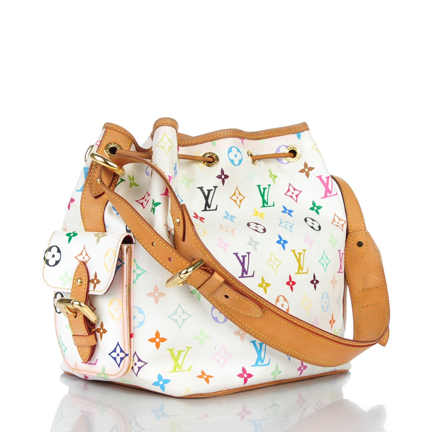 Louis Vuitton Monogram Multicolor Petit Noe White 3 of 9